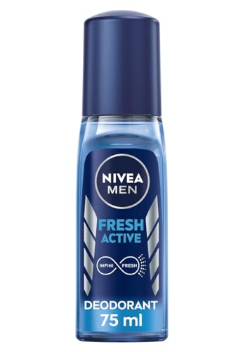 NIVEA MEN Fresh Active Deo Zerstäuber, Deodorant mit einzigartiger INFINIFRESH Formel und Meeresextrakten, Deo ohne Aluminium für 48h effektiven Deo-Schutz (75 ml) von Nivea Men