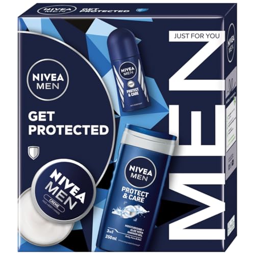 NIVEA MEN Geschenkset GET PROTECTED - Für den ganzen Körper - Männerpflege-Set - Skincare Set von NIVEA MEN