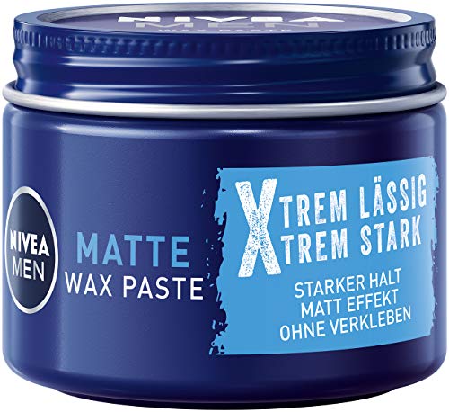 NIVEA MEN Matte Wax Paste (75 ml), Haarwachs für mühelos lässige Matt-Looks mit starkem Halt, mattes Haar Wax gibt Textur und Struktur von Nivea Men