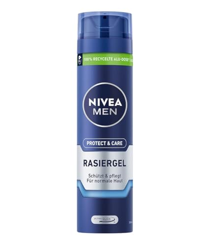 NIVEA MEN Protect & Care Rasiergel (200 ml), Schutz und Pflege für eine sanfte Rasur, hautschonendes Rasiergel für Männer mit Aloe Vera und Panthenol von Nivea Men