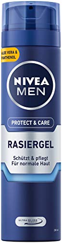 NIVEA MEN Protect & Care Rasiergel im 6er Pack (6 x 200 ml), Schutz und Pflege für eine sanfte Rasur, hautschonendes Rasiergel für Herren von Nivea Men