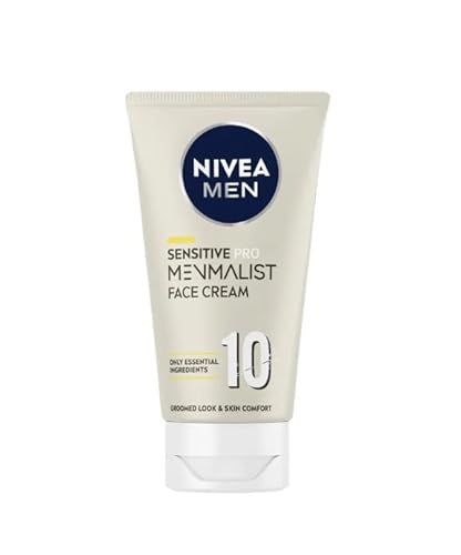 Nivea Men Sensitive Pro Menmalist Gesichtscreme, 24h Feuchtigkeitspflege für Männer, 10 essentielle Inhaltsstoffe zur Beruhigung der Haut, sanfte Männerhautpflege, 75 ml (1er Pack) von Nivea Men