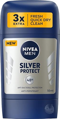 NIVEA MEN Silver Protect 48 H Antitranspirant Stift für Herren 50 ml von Nivea Men