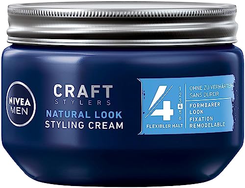 NIVEA MEN Styling Cream im 1er Pack (1 x 150ml), Haarcreme für formbaren Halt ohne zu verhärten, flexibles Haargel für einen Natural Look von NIVEA MEN