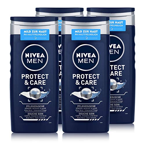 NIVEA Men 4er Pack Duschgel für Körper, Gesicht & Haar, 4 x 250 ml Flasche, Original Care von NIVEA MEN