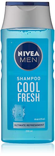 NIVEA MEN Cool Fresh Shampoo 250 ml, tägliches Shampoo für Männer, kühle & erfrischende Haarpflege, Menthol Shampoo geeignet für normales bis fettiges Haar von Nivea Men