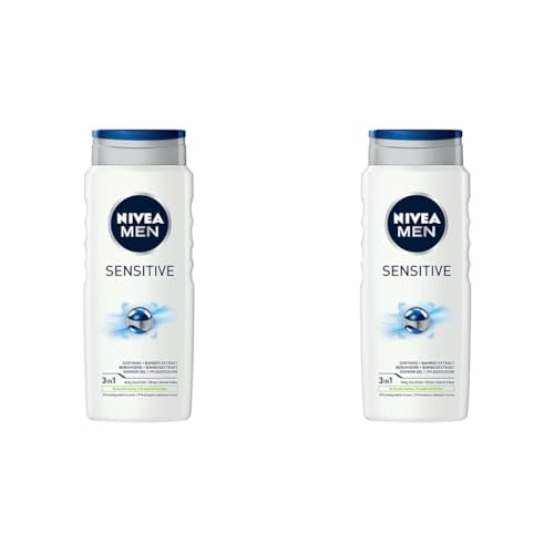 Nivea Men Duschgel, Sensitive, 500 ml (Packung mit 2) von NIVEA