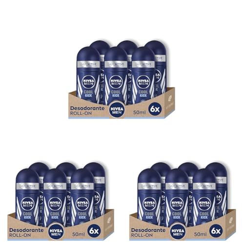 Nivea Men Nivea Roll-On Cool Kick Men - 50 ml - 6 Stück (Packung mit 3) von Nivea Men