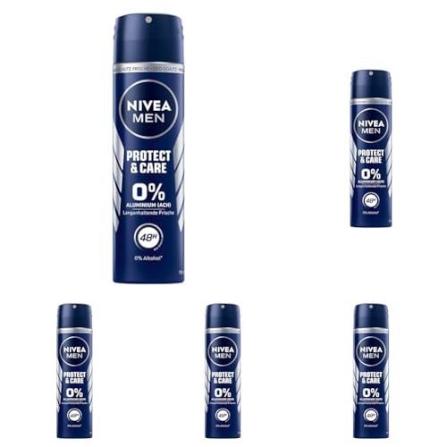 Nivea Men Protect & Care Deo Spray, ohne Aluminium, 150 ml (Packung mit 5) von Nivea Men