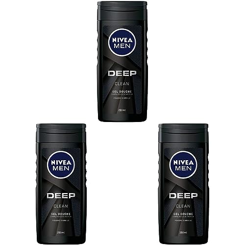 Nivea Men Tiefen-Duschgel für Männer, 250 ml (Packung mit 3) von Nivea Men