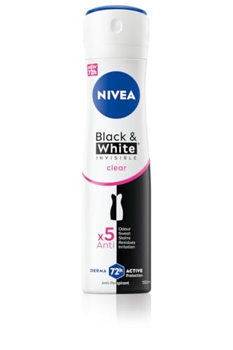 NIVEA Black & White Deo Damen Invisible Original 6 x 150 ml und Soft Mini Creme für Körper, Gesicht und Hände 25 g, Set mit Deospray und Feuchtigkeitscreme – Exklusives Amazon Kit von NIVEA