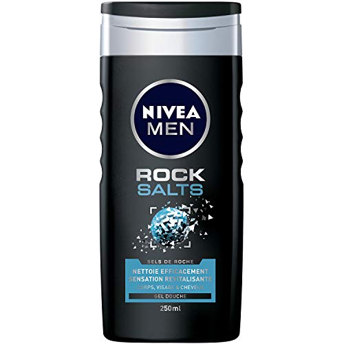 NIVEA MEN Duschgel Rock Salts 250 ml – 4 Stück von Nivea Men