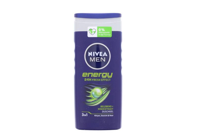 Nivea Duschgel NIVEA MEN Energy 250ml Duschgel 3in1 Körper Gesicht & Haar mit Minzext von Nivea