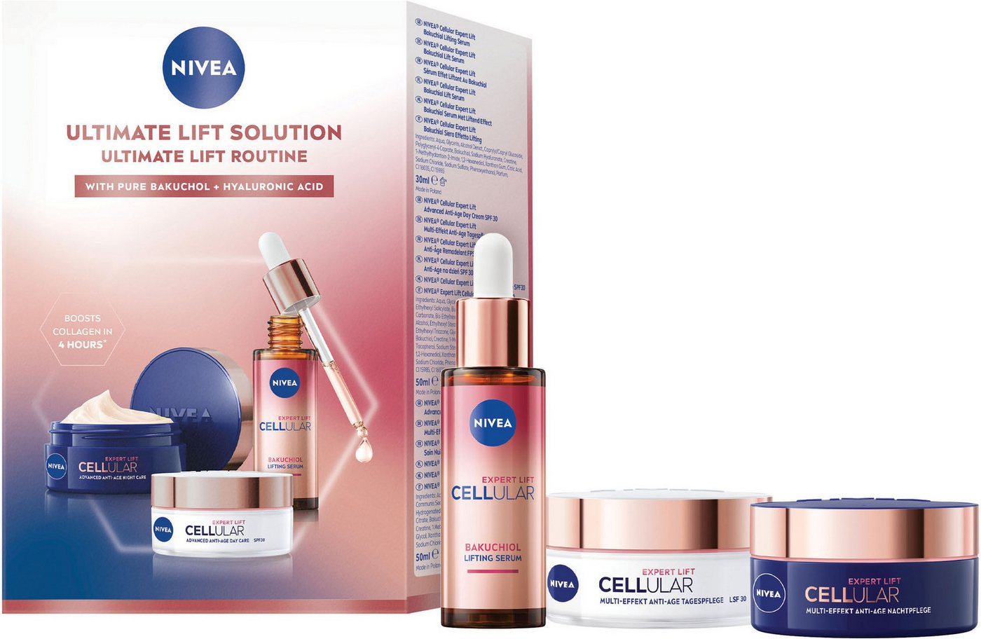 Nivea Gesichtspflege-Set NIVEA CELLULAR Expert Lift Routine Set Set, 3-tlg. von Nivea