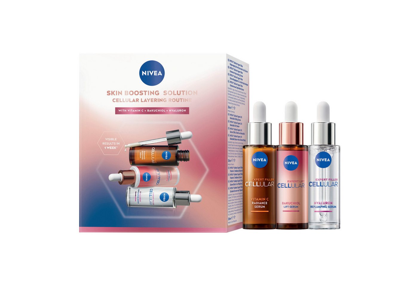 Nivea Gesichtspflege-Set NIVEA CELLULAR Serum Layering Routine Set Set, 3-tlg. von Nivea