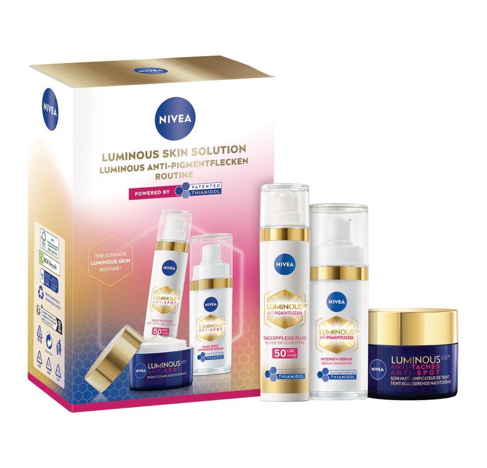Nivea Gesichtspflege-Set NIVEA LUMINOUS630® Anti-Pigmenflecken Routine Set Set, 3-tlg. von Nivea