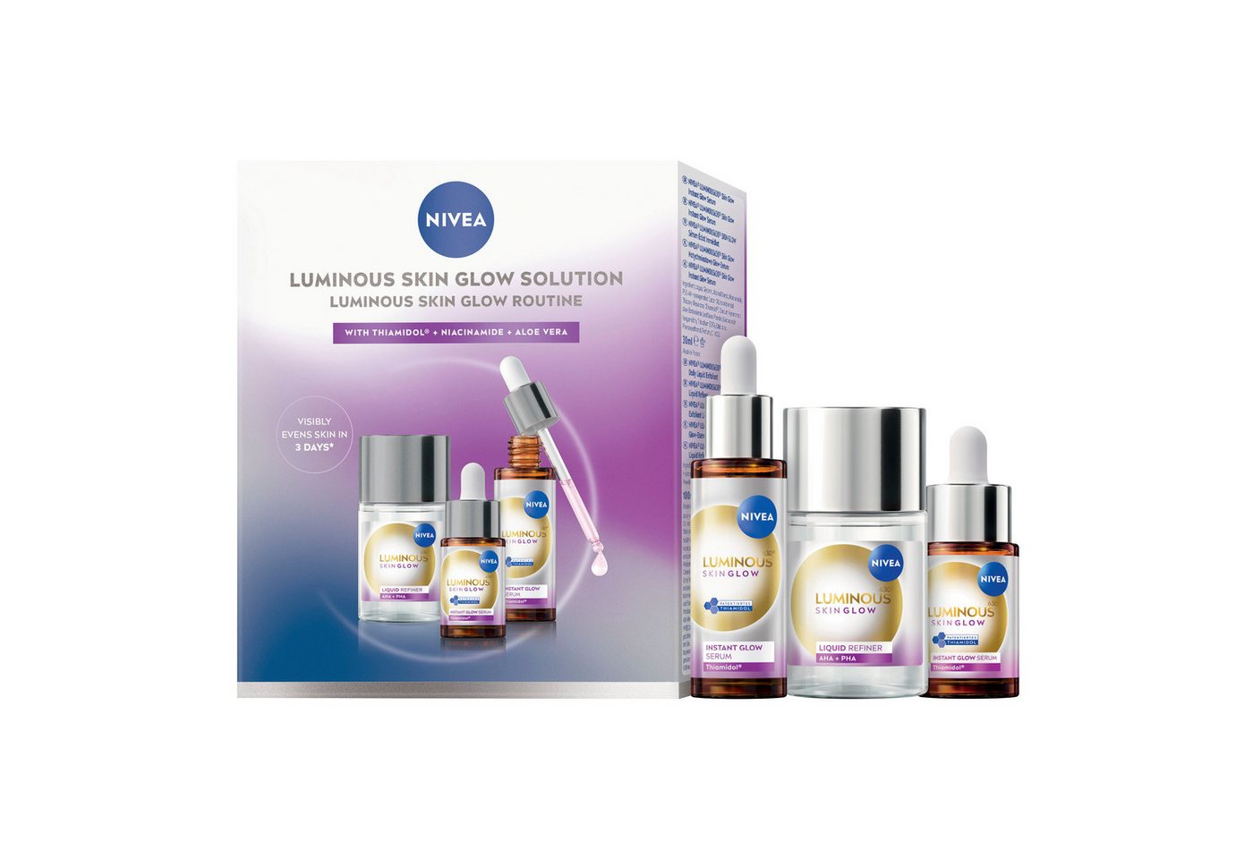 Nivea Gesichtspflege-Set NIVEA LUMINOUS630® Skin Glow Routine Set Set, 3-tlg. von Nivea