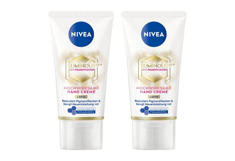 Nivea Handcreme LUMINOUS 630® Anti-Pigmentflecken Hand Creme LSF15 Set, Anti-Pigmentflecken von Nivea