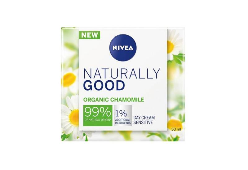 Nivea Tagescreme Naturally Good Sensitiv Tagespflege Creme mit Organic Bio Kamille - 2erPack, 50ml von Nivea
