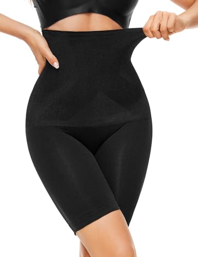 Niwicee Bauchweg Unterhose Damen Hohe Taille Shapewear, Bauchkontrolle Höschen Shaping Unterwäsche Leggings Body Shaper Miederpants-Schwarz-L von Niwicee