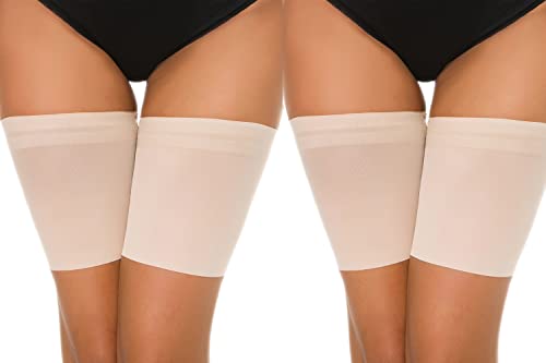 Niwicee Elastische Oberschenkelbänder Damen Oberschenkelschoner Verhindern Reibung Anti Rutsch Thigh Bands Protektor Anti-Reibung Bänder Oberschenkel Socken mit Silikon-2*Farbe-B von Niwicee