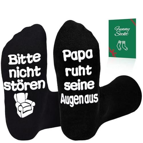 Niwicee Lustig Socken Für Frauen Und Männer Socken Geburtstagsgeschenke Für Männer Papa Opa Sohn Frauen Oma Tochter Geschenk Vatertagsgeschenke Rutschfest-Schwarz-Sofa von Niwicee