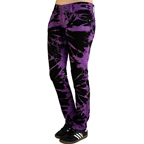 Nix Gut - Bleach, Frauenhose Slim Fit Style Lila/Schwarz, Größe: M von Nix Gut