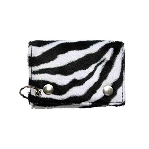 Nix Gut - Zebra Geldbeutel Punk Biker Rockabilly Damen Mehrfarbig Kunstleder Zebrafell 5 Taschen Reißverschluss Kette Erwachsene von Nix Gut