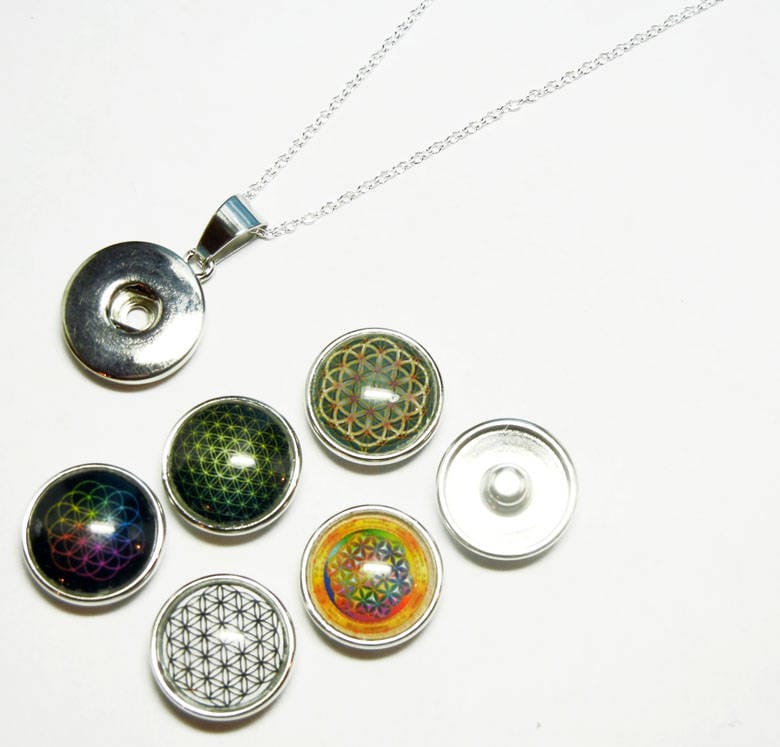 5 Blume Des Lebens Snap On Anhänger - 56 cm Sterling Silber Kette Mattysnaps 5 Blume Des Lebens Snap On Anhänger - 56 cm Sterling Silber Kette Mattysnaps von Nixcreations