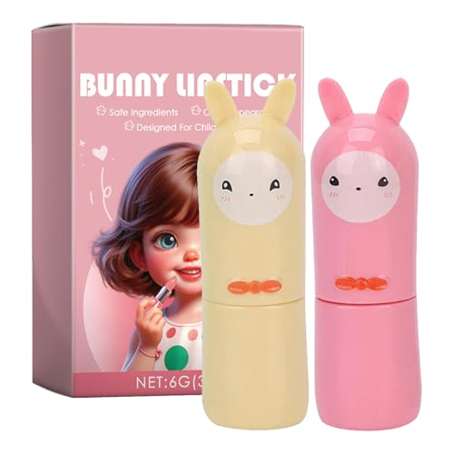 Lipgloss Make -up Für Kinder - Mädchen Lippenglanz, Glänzender Röhrenbalsam | Waschmaschinen - -Lippenstift -Set, 2pcs Fun Cosmetic Geschenk Für Teenager, Kostüm Rollenspielgeschenk von Nixiara