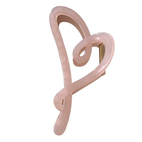 Nette Haarklemme - Einfach Zu Bedienender Herzklauenclip, Stilvoller Haargreifer | Mattes Non -Slip -Jaw -Accessoire Für Lockiges Haar, Dickes Haar, Feine Schlösser, Modeverschluss Für Frauen, Teenage von Nixiara