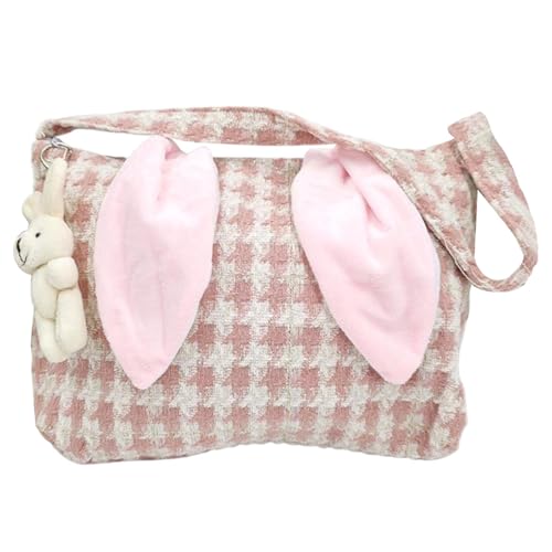 Nixiara Osterhasen-Tragetasche | Wiederverwendbare Tragetasche mit Reißverschluss | modische Strandtasche, lässig, tragbar, für Frauen und Mädchen, Rosa, Se référer au descriptif von Nixiara