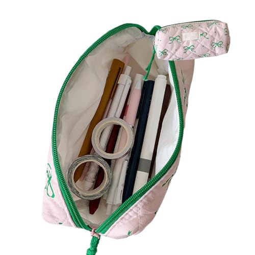 Stiftetasche – Stiftsockel, Schreibwarentasche | Bleistifttasche mit Reißverschluss, Bleistifttaschen mit Reißverschluss mit großem Fassungsvermögen, platzsparender Organizer, Zubehör, Pink, Se von Nixiara