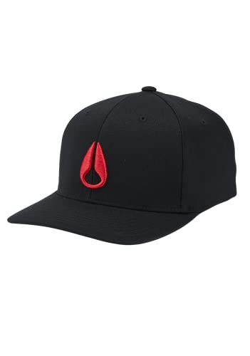 NIXON Herren Deep Down Ff Athletic Fit Hat, Black / Red, S/M von Nixon