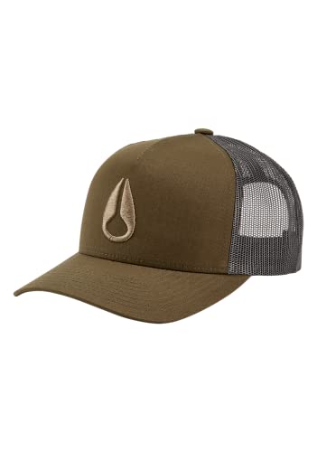 NIXON Herren Iconed Trucker Hat, dark olive, Einheitsgröße von Nixon