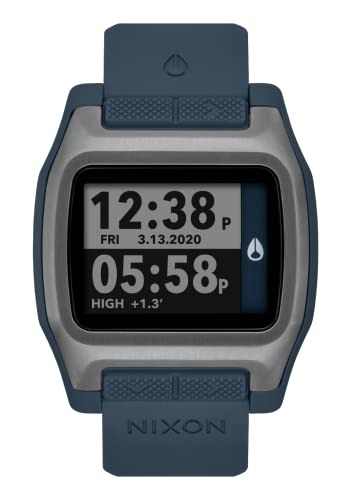 NIXON High Tide A1308-100m Water Resistant Men's Digital Surf Watch (44 mm Watch Face, 23 mm Pu/Rubber/Silicone Band) - Dark Slate - Made with Recycled Ocean Plastics von Nixon
