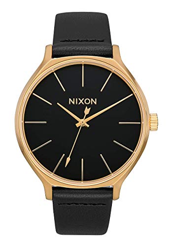 Nixon Armbanduhr Clique Leder Gold / Black von Nixon