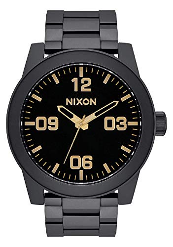 Nixon Armbanduhr Corporal Edelstahl Matte Black / Gold von Nixon