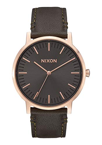 Nixon Armbanduhr Porter Leder Rose Gold / Gunmetal / Surplus von Nixon