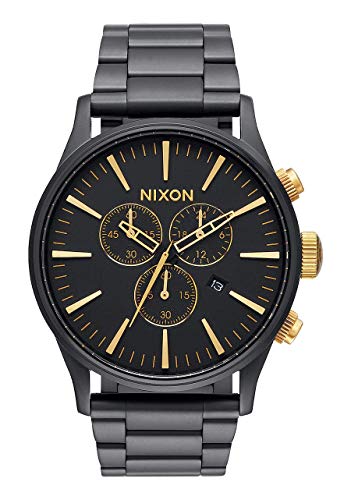 Nixon Armbanduhr Sentry Chrono Matte Black / Gold von Nixon
