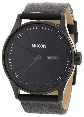 Nixon Armbanduhr Sentry Leder All Black von Nixon