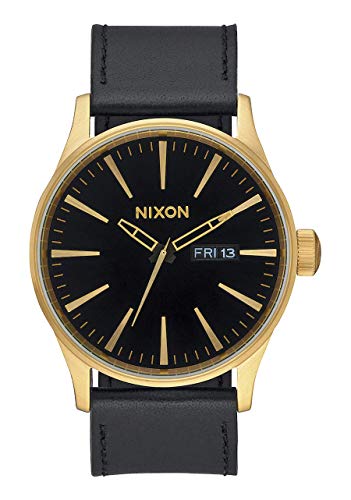 Nixon Armbanduhr Sentry Leder Gold / Black von Nixon