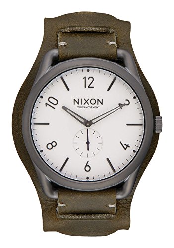 Nixon C45 Leather -Spring 2017-(A465-2389) - Gunmetal / Surplus Cuff - One Size von Nixon