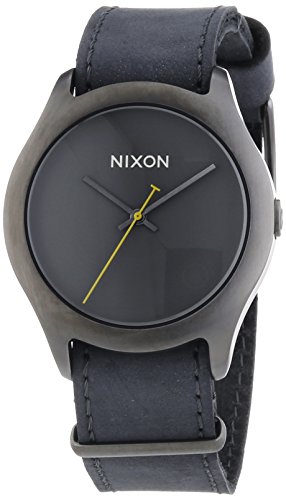 Nixon Damen-Armbanduhr Mod Leather Gunmetal Navy Analog Quarz Leder A4281893-00 von Nixon