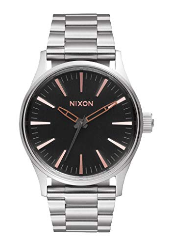 Nixon Damen-Armbanduhr Sentry 38 SS Gray/Rose Gold Analog Quarz Edelstahl A4502064-00 von Nixon