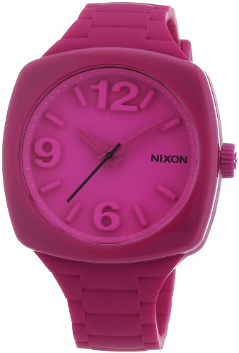 Nixon Damen-Armbanduhr The Dial Shocking Pink Analog Quarz Silikon A265644-00 von Nixon