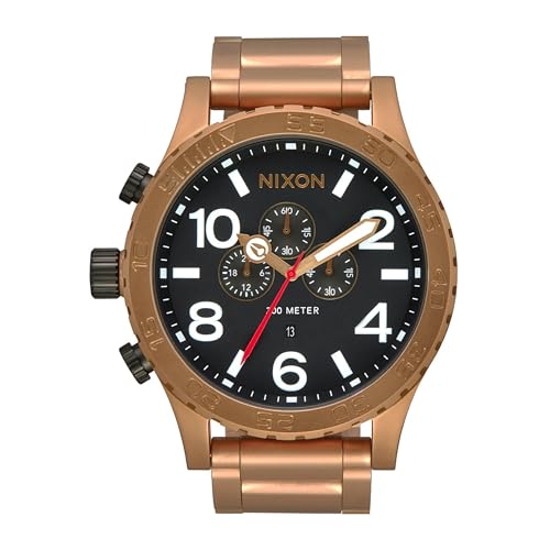 Nixon Herren Analog Japanisches Quarzwerk Uhr mit Edelstahl Armband A1389-5145-00 von Nixon