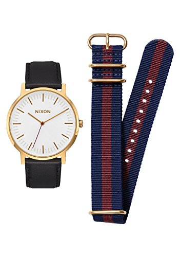 Nixon Herren Analog Quarz Smart Watch Armbanduhr mit Leder Armband A1231-2948-00 von Nixon