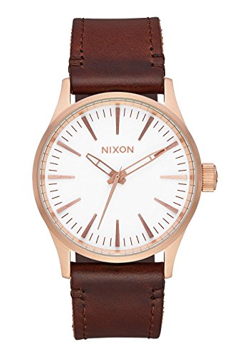 Nixon Herren Analog Quarz Smart Watch Armbanduhr mit Leder Armband A377-2630-00 von Nixon