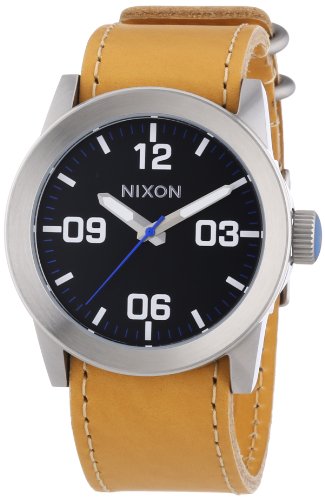 Nixon Herren Analog Quarz Uhr mit Leder Armband A0491602-00 von Nixon